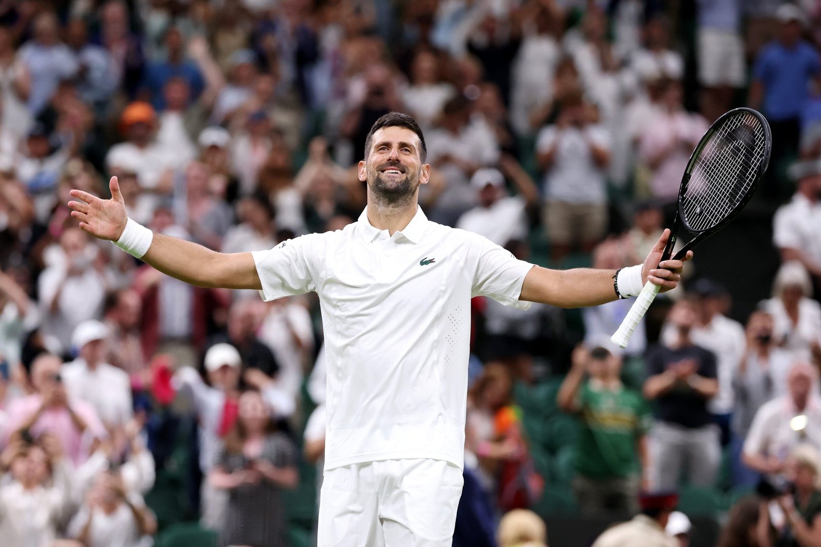 Wimbledon 2026, Novak Djokovic, Jannik Sinner, Stefanos Tsitsipas, Daniil Medvedev, Roger Federer, Wimbledon 2026 Day 3 men's results, Djokovic beats Tsitsipas Wimbledon, Djokovic Federer record Wimbledon, Sinner beats Borges Day 3, Tsitsipas knocked out Wimbledon 2026, Medvedev Wimbledon comeback, Wimbledon Wednesday results