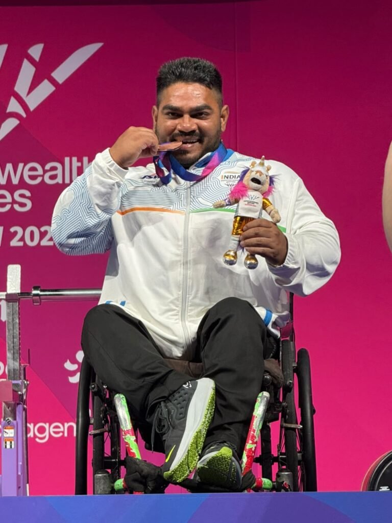 Jhandu Kumar wins bronze in men's heavyweight para powerlifting