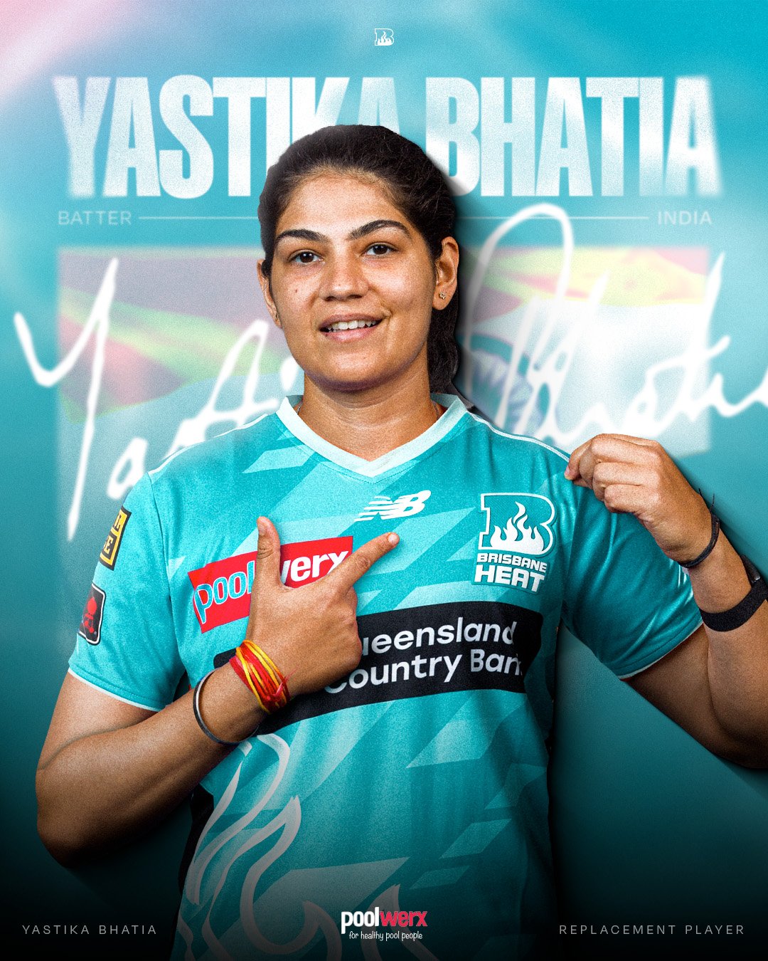 Yastika Bhatia joins Brisbane Heat as Jess Jonassen’s WBBL 12 replacement